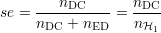         n         n
se = ----DC---- = -DC-
     nDC + nED    nH1
