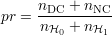 pr = nDC--+-nNC-
      nH0 + nH1
