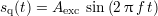 sq(t) = Aexc sin (2π f t)
